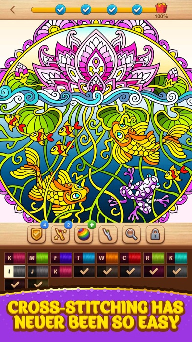 Screenshot #2 pour Cross Stitch Coloring Mandala