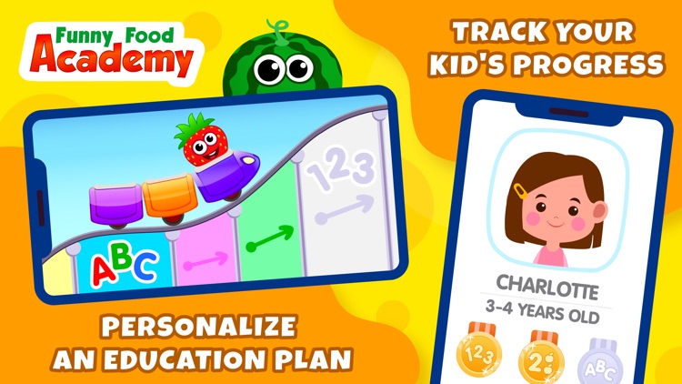 Baixe Funny Food ABC para crianças! Jogos educativos 4-6 no PC com MEmu