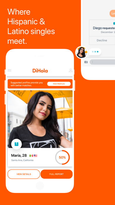 DiHola: Latino Dating App Screenshot