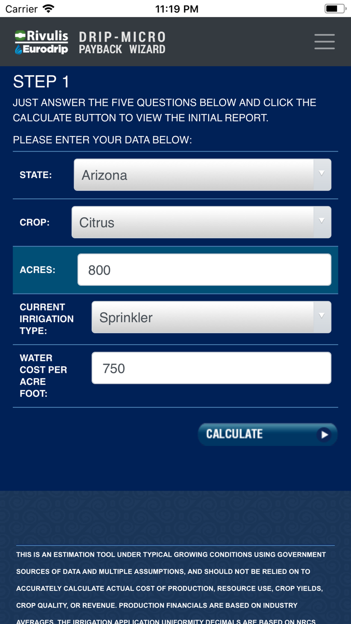 Drip Payback Rivulis