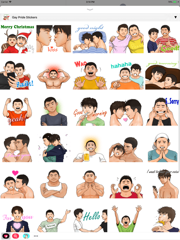 Gay Sticker iPad screenshot 9 - Stickers app