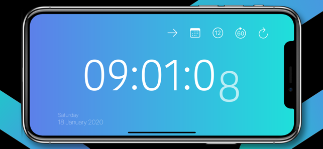 Ceas mare - Captură de ecran cu widgeturi de oră pentru ceas