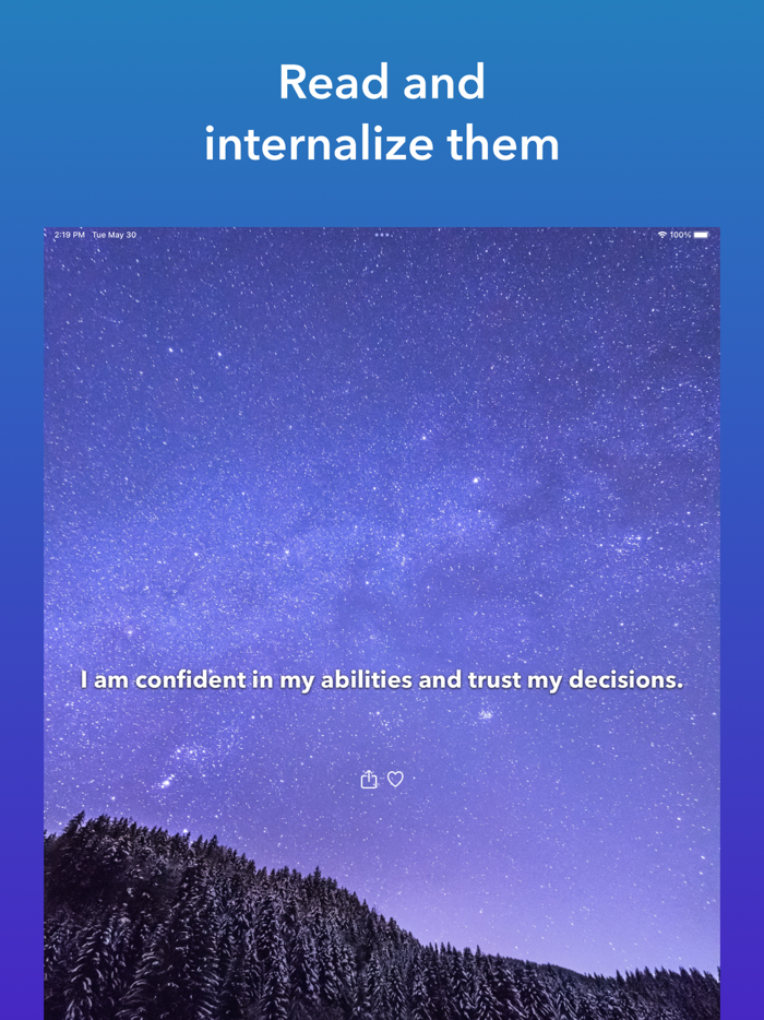 Affirmations and Widgets