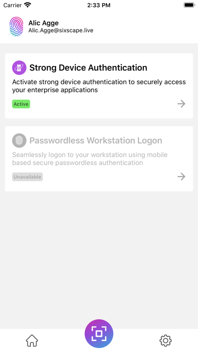 Secure Authentication Suite Screenshot