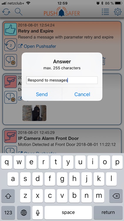 Pushsafer screenshot-3