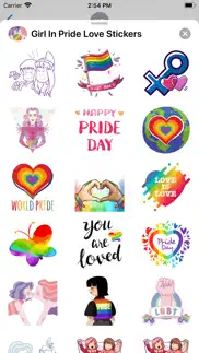 girl in pride love stickers iphone screenshot 2