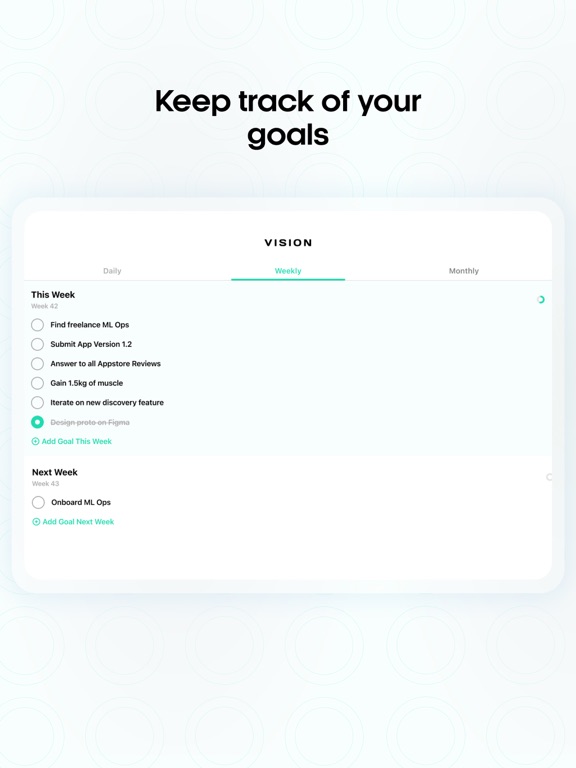 Screenshot #5 pour Goal Tracker - Vision