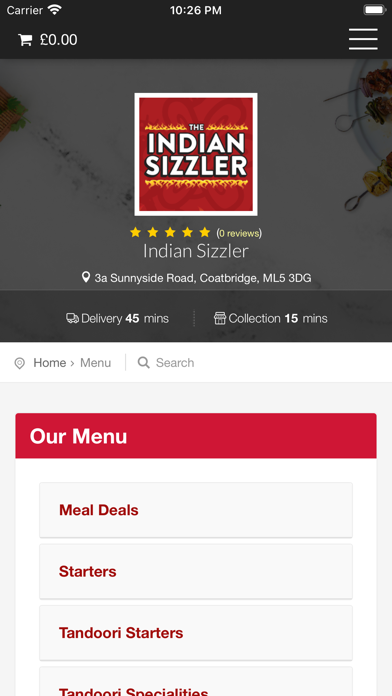 The Indian Sizzler Coatbridge Screenshot