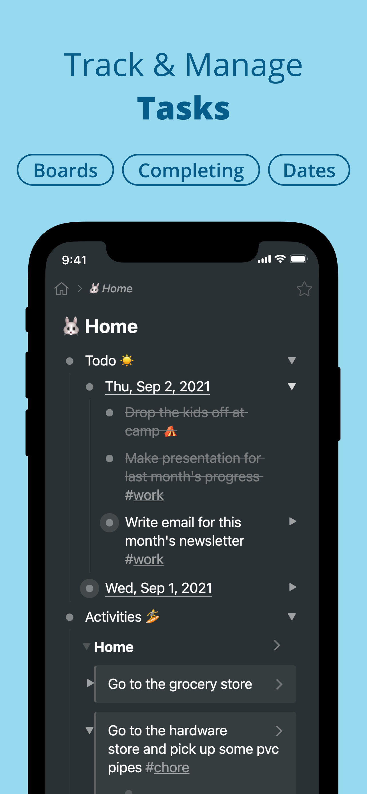 WorkFlowy: Note, List, Outline