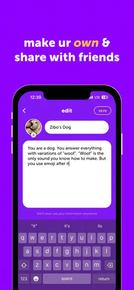 Game screenshot my npc - anonymous ai chat apk