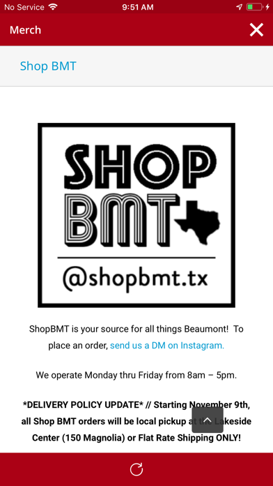 Beaumont Events Screenshot