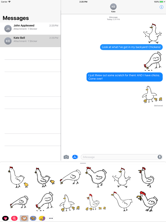 Screenshot #4 pour Happy Chickens Stickers