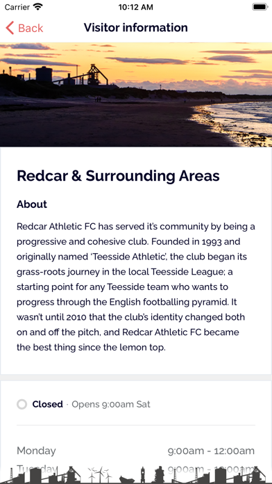 Redcar Athletic Football Club Screenshot