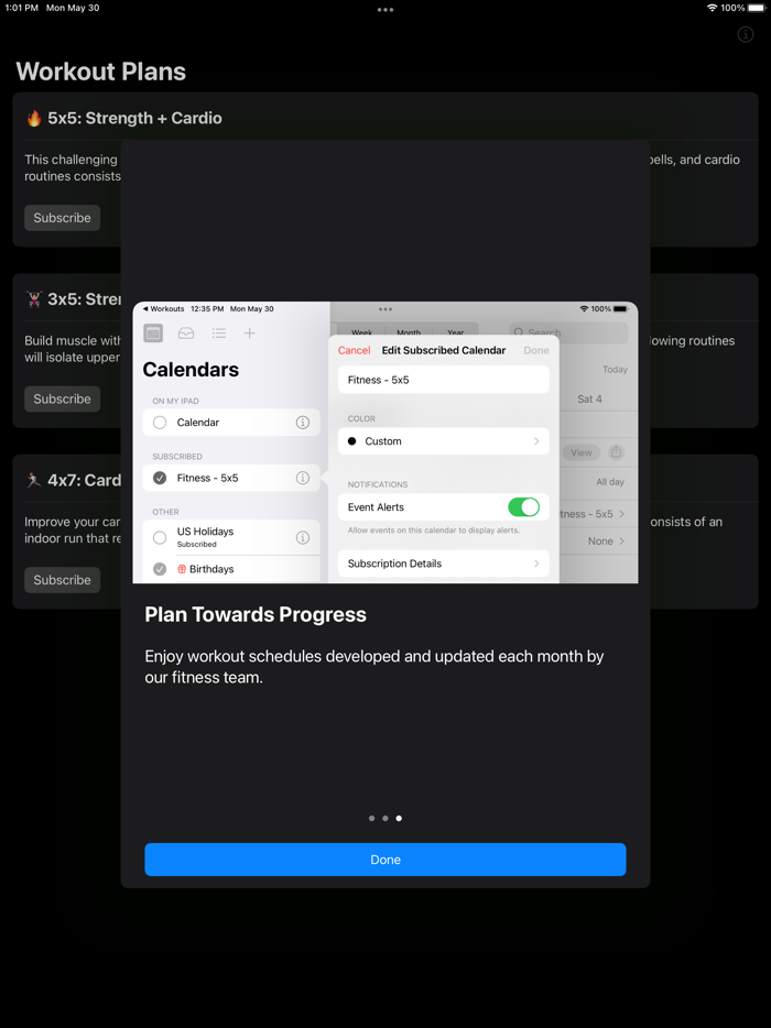 Workout Calendars for Fitness
