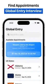 global entry appointment iphone screenshot 1