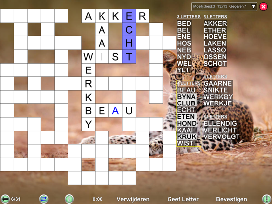 Woord vul puzzel iPad app afbeelding 7