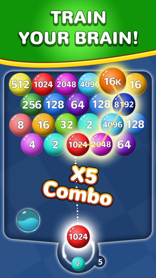 #3. Bubble Shooter - Number Pop (iOS) By: Meishi Network Technology (Shanghai) Co., Ltd.
