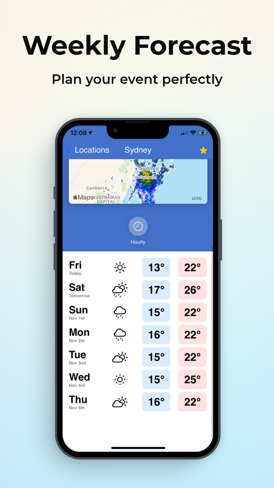 #5. Weather Map (iOS) Podle: Postal Apps