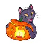 Cat Halloween Emoji Stickers App Contact
