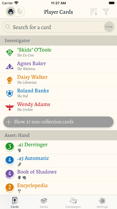 Arkham Cards Screenshot