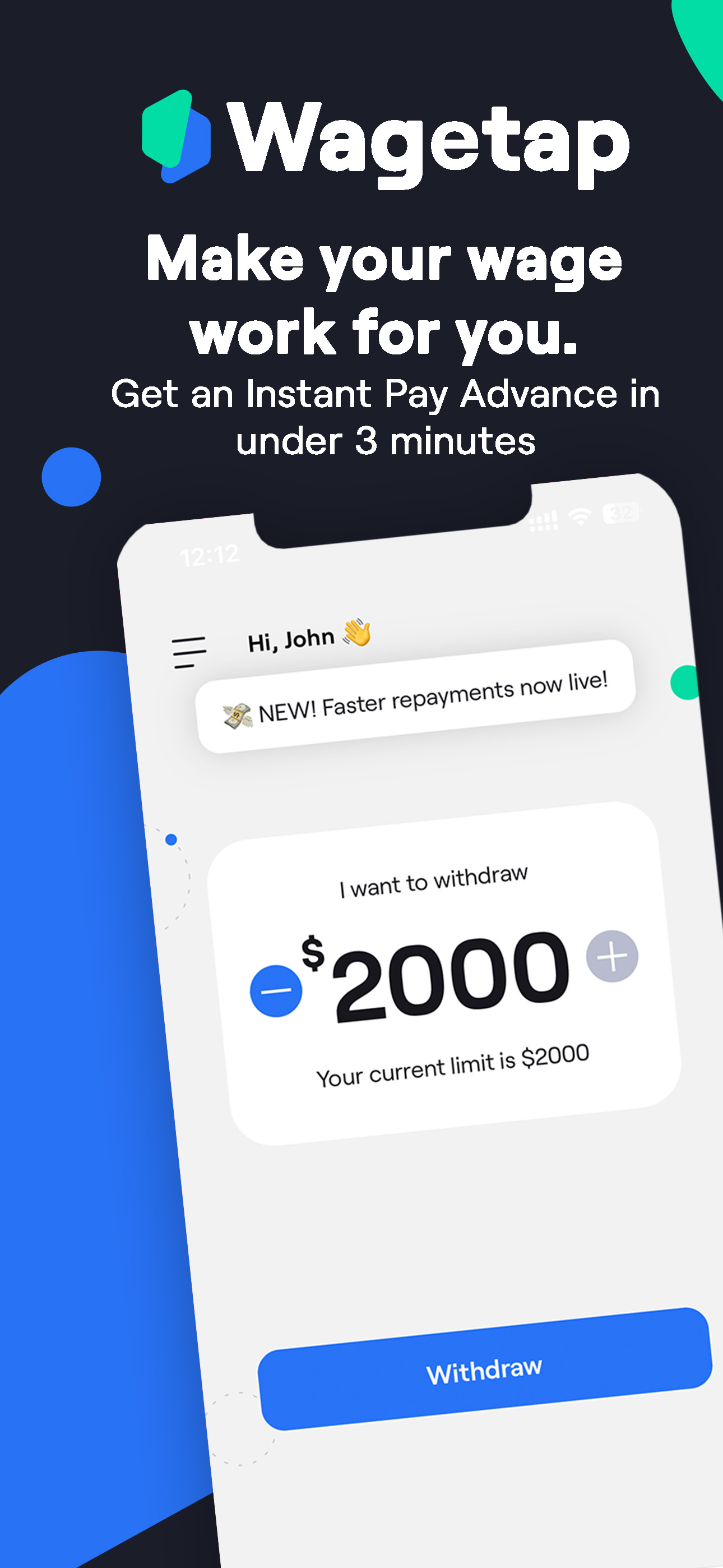 Wagetap: Instant Cash Advance