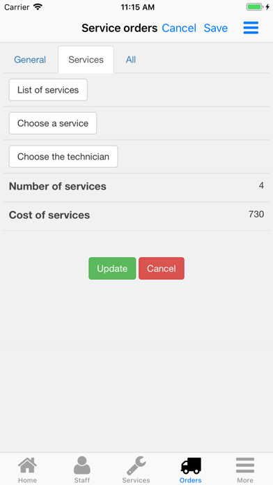 Nano Service Booking Screenshot
