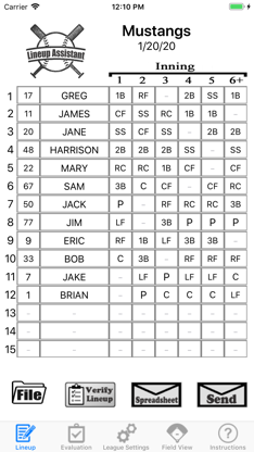 Lineup Assistant screenshot 1