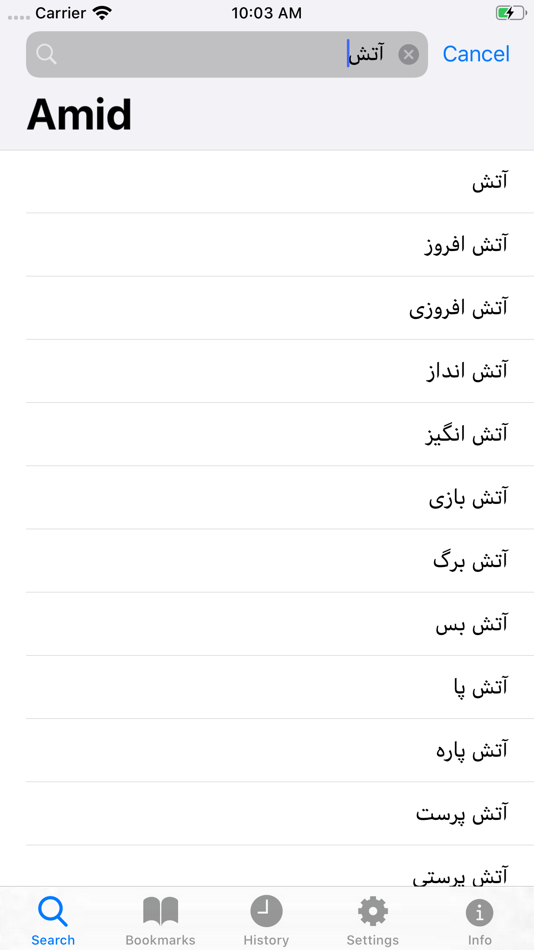 Amid Persian Dictionary - 4.0 - (iOS)