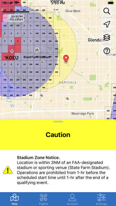 LAANC Drone Airspace Approval Screenshot