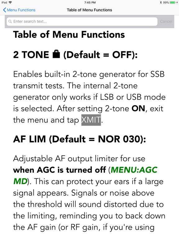 KX2 Micro Manual iPad screenshot 4 - Reference app