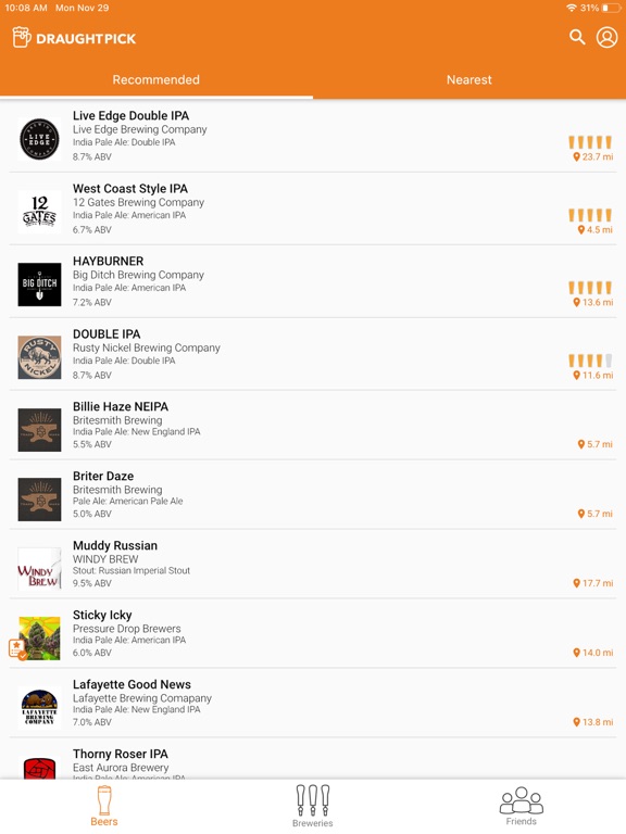 DraughtPick iPad screenshot 1 - Food & Drink app