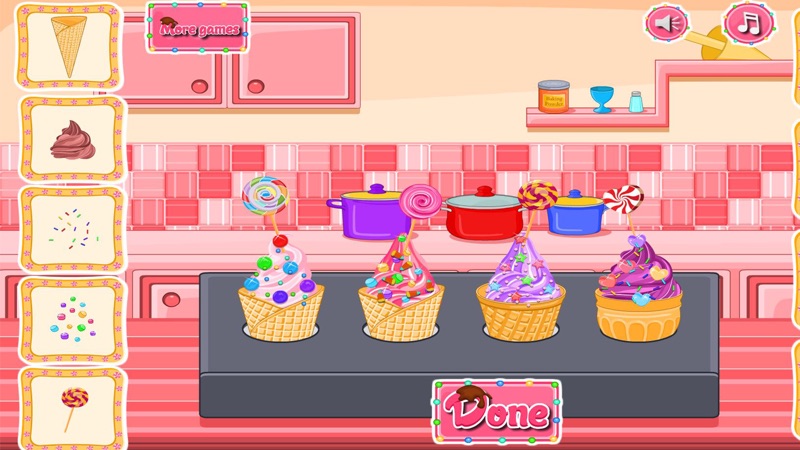 Ice cream cone cupcakes candy screenshot 5