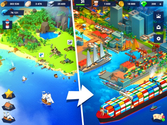 Sea Port: Scheeps Strategie iPad app afbeelding 2