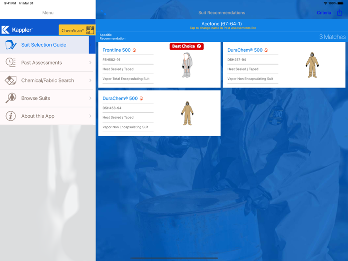 HazMatch® Protective Guide