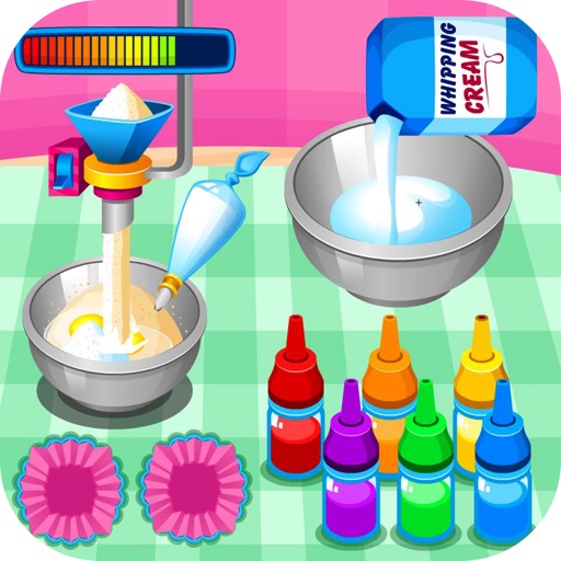 Cooking colorful cupcakes game iOS App