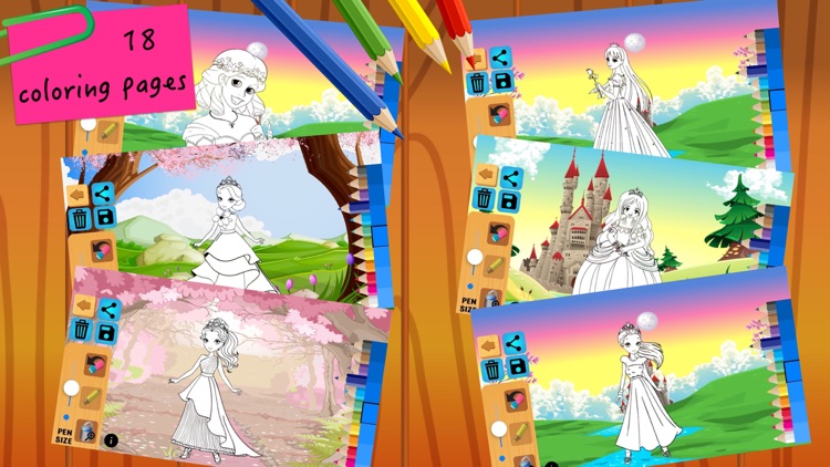 Princess Fairy Tales Coloring screenshot-4
