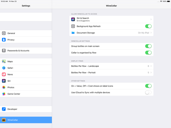 Personal Wine Cellar Database iPad screenshot 10 - Food & Drink app