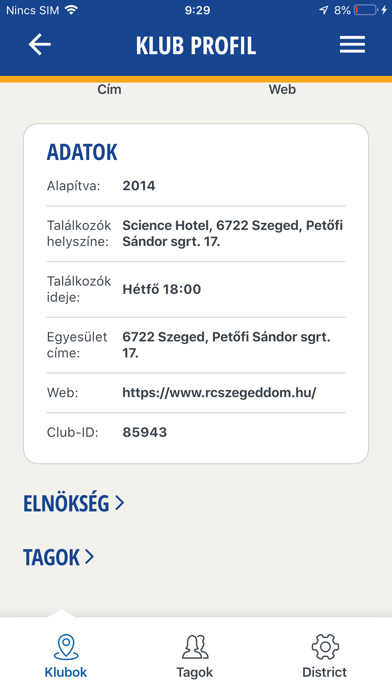 ROTARY Hungary District 1911 Screenshot