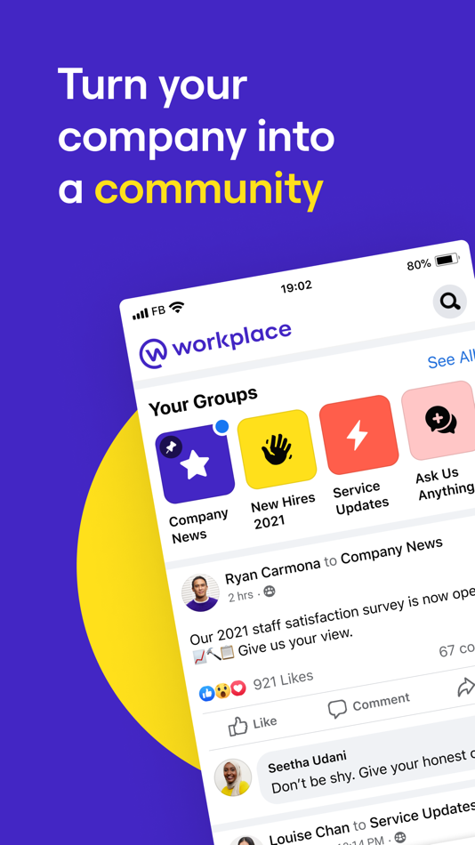 #1. Workplace from Meta (iOS) 由: Meta Platforms, Inc.