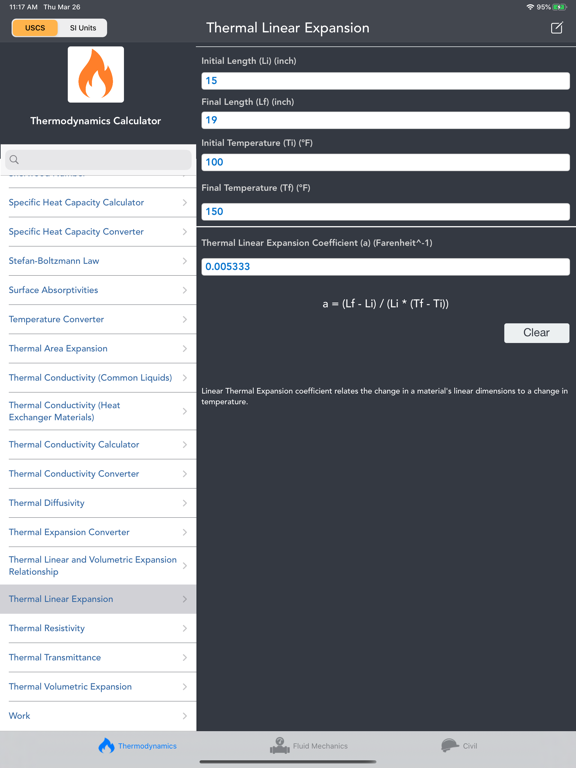 Thermodynamics Calculator lite iPad screenshot 6 - Reference app