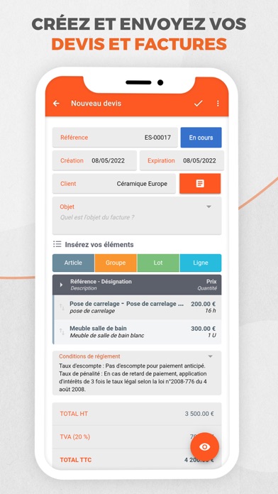 Screenshot #3 pour Artinove－ Devis Facture facile