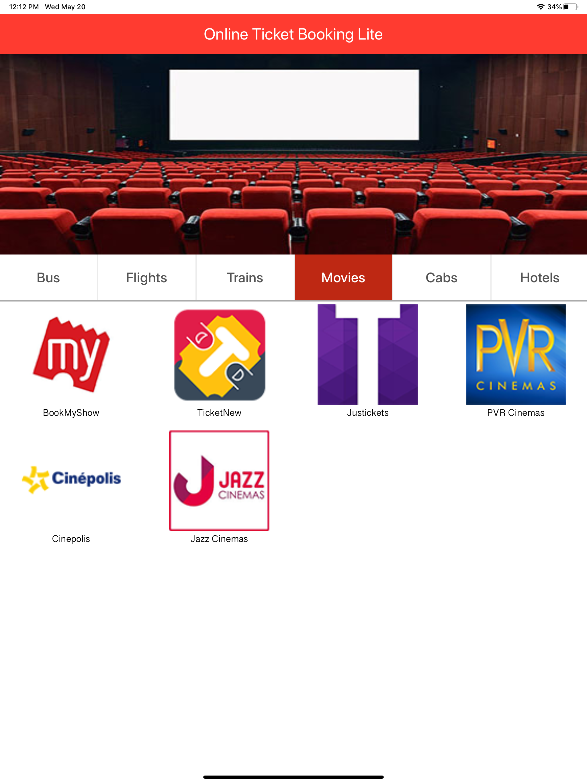 Online Ticket Booking Lite
