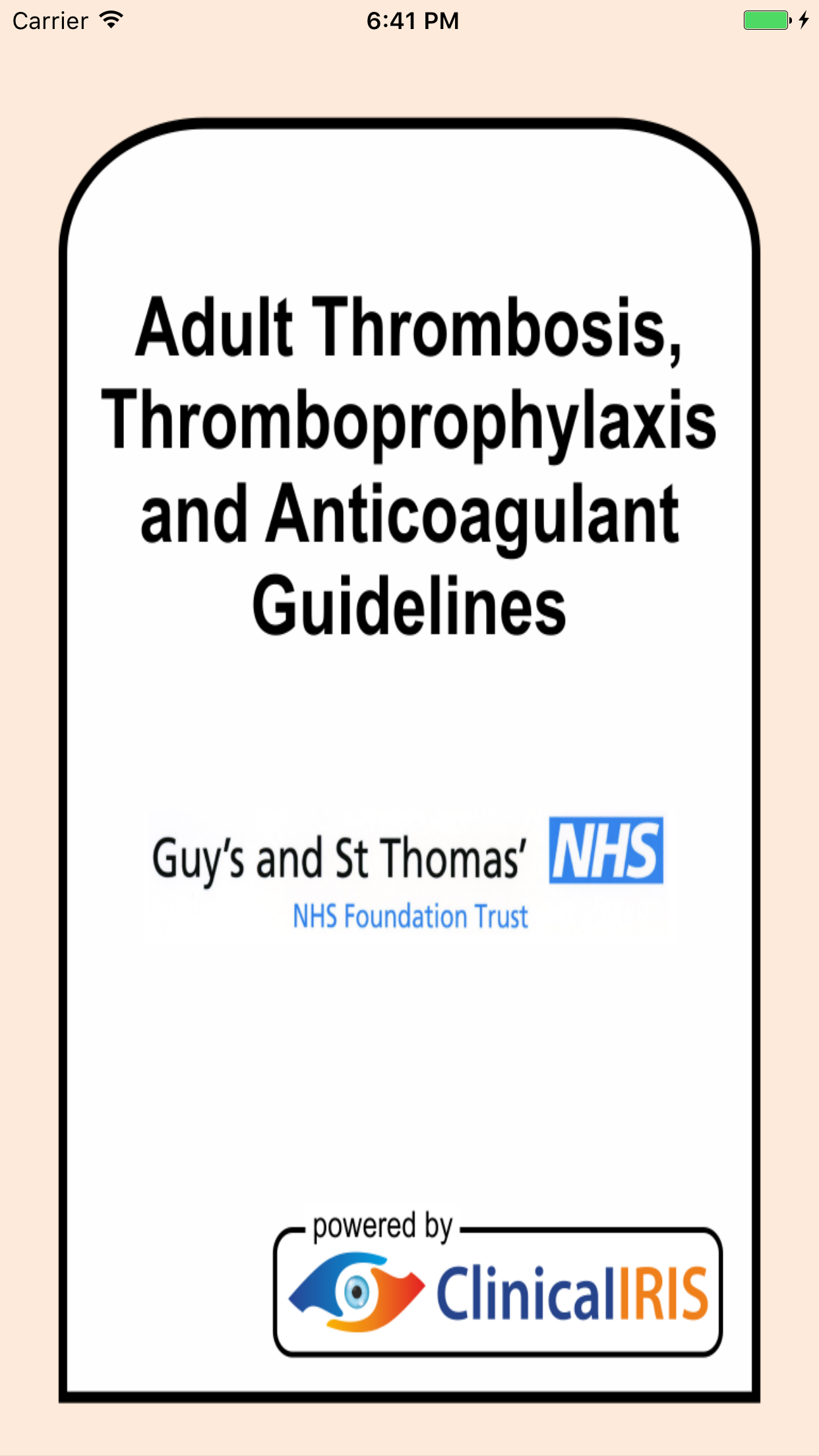 Thrombosis Guidelines