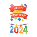 Happy New Year 2024 -WASticker App Cancel