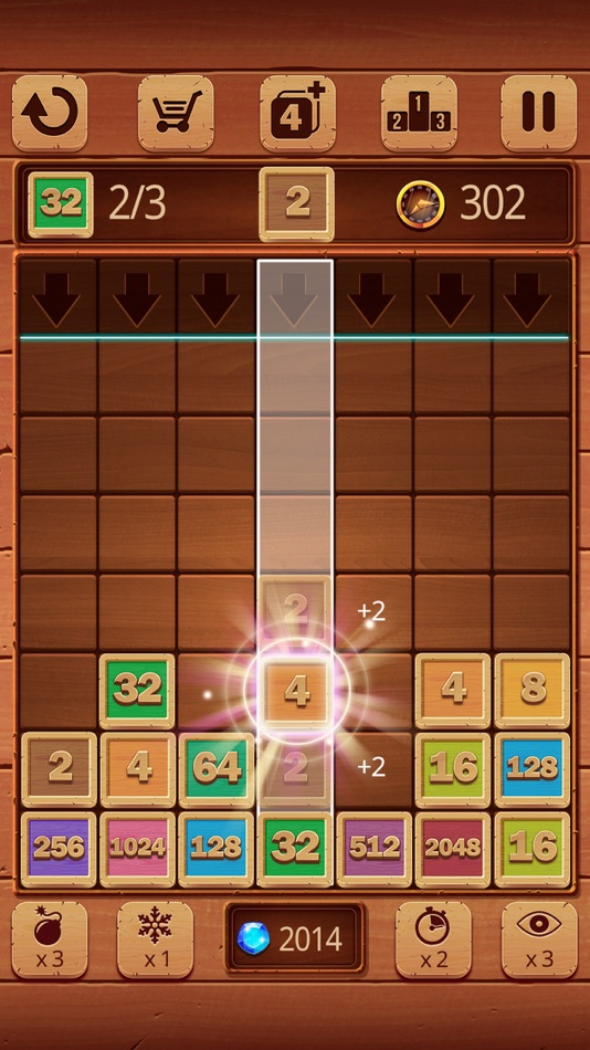 #2. Merge Numbers : Wooden edition (iOS) By: PLAYTOUCH