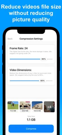 Game screenshot Compress Videos & Resize Video apk