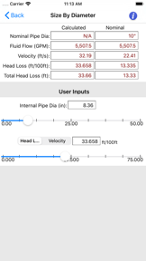 HVAC Pipe Sizer - Liquid screenshot
