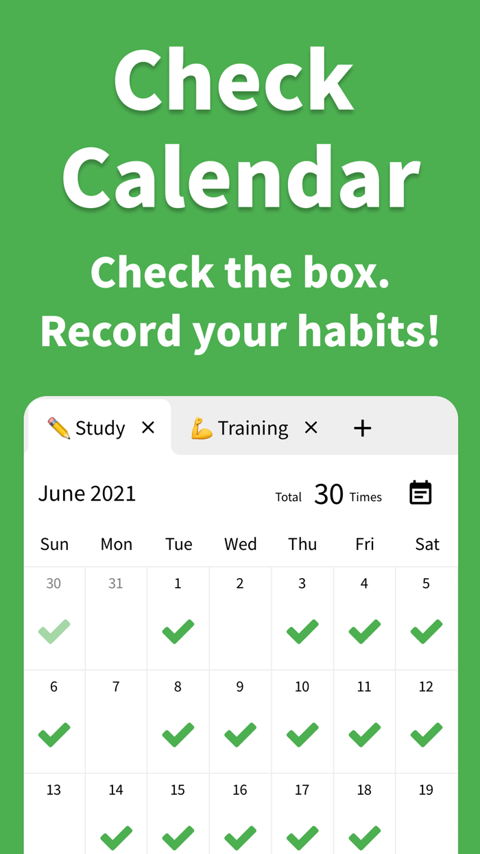 Check Calendar - Habit Tracker