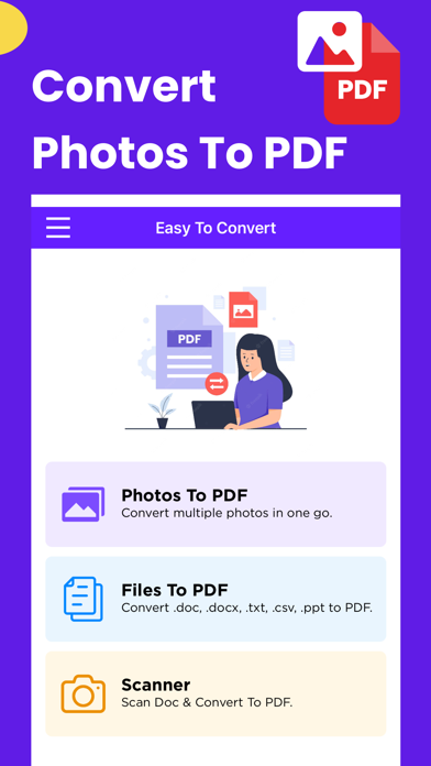 Photos To PDF Converter: JPEG Screenshot