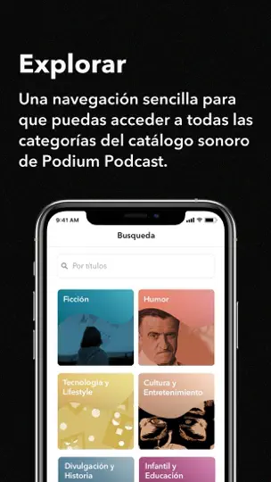 Captura de pantalla de Podium Podcast en iPhone 4